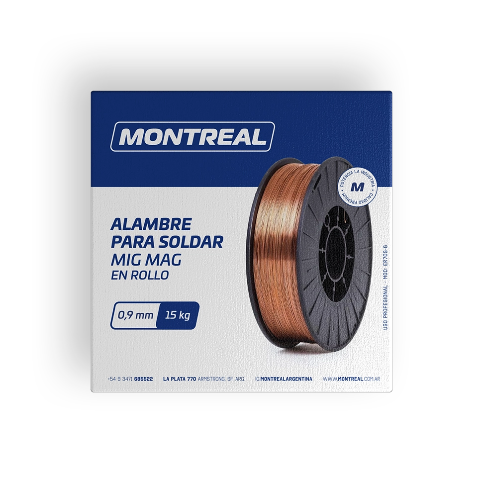 alambre para soldar mig mag en rollo 0,9mm 15 kilos