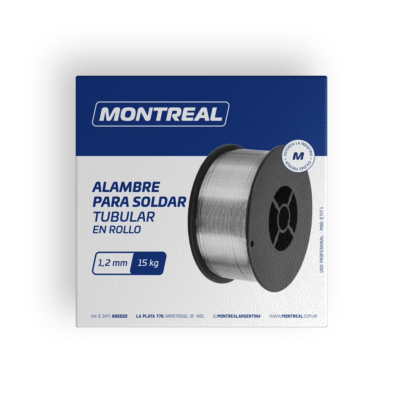 alambre para soldar tubular en rollo 1,2mm 15 kilos