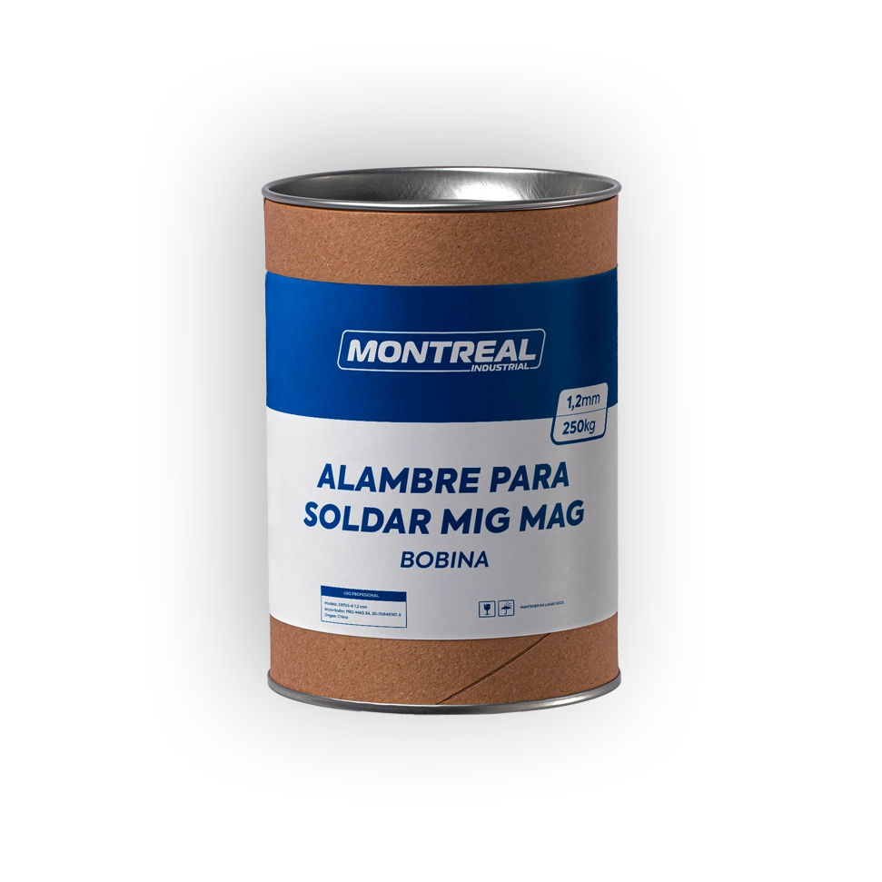Alambre para soldar mig mag en bobina de 250 kilos